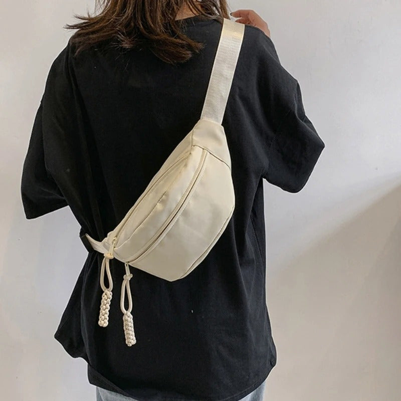 Functional Fanny Shoulder Bag Casual Chest Bag With Adjustable Strap