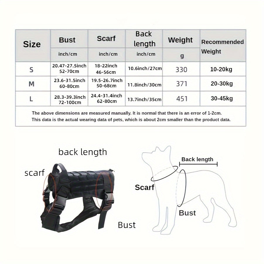 Waterproof Nylon Dog Harness Vest for Small Medium Large Dogs