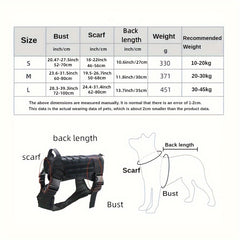Waterproof Nylon Dog Harness Vest for Small Medium Large Dogs