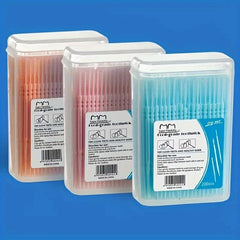 200 Pcs Disposable Toothpicks w/ Box Plastic Portable