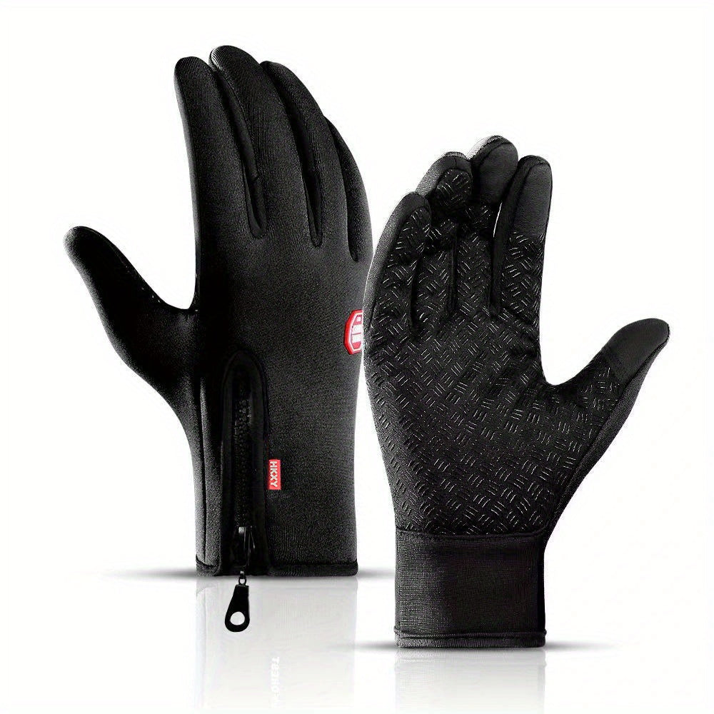 Windproof Waterproof Touch Screen Mittens For Winter Outdoor Activities