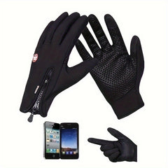 Windproof Waterproof Touch Screen Mittens For Winter Outdoor Activities