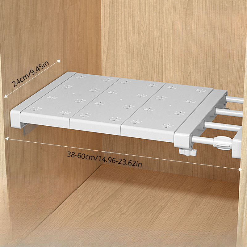 Telescopic Wardrobe Storage Rack Layered Partition Shoe Cabinet Organizer