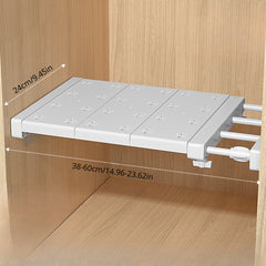 Telescopic Wardrobe Storage Rack Layered Partition Shoe Cabinet Organizer