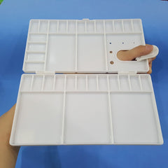 1pc Folding Watercolor Palette Box Plastic Paint Palette Box Art Supplies