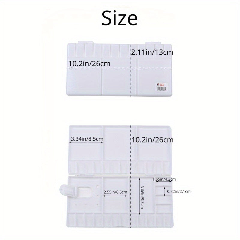 1pc Folding Watercolor Palette Box Plastic Paint Palette Box Art Supplies