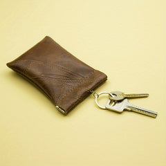 Leather Key Holder Wallet Keyring Coin Purse For Women Men