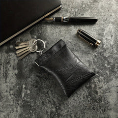 Leather Key Holder Wallet Keyring Coin Purse For Women Men