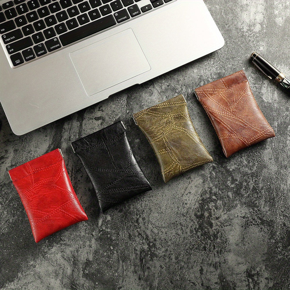 Leather Key Holder Wallet Keyring Coin Purse For Women Men