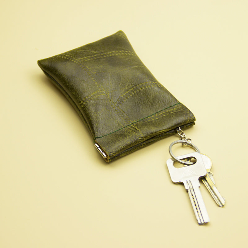 Leather Key Holder Wallet Keyring Coin Purse For Women Men