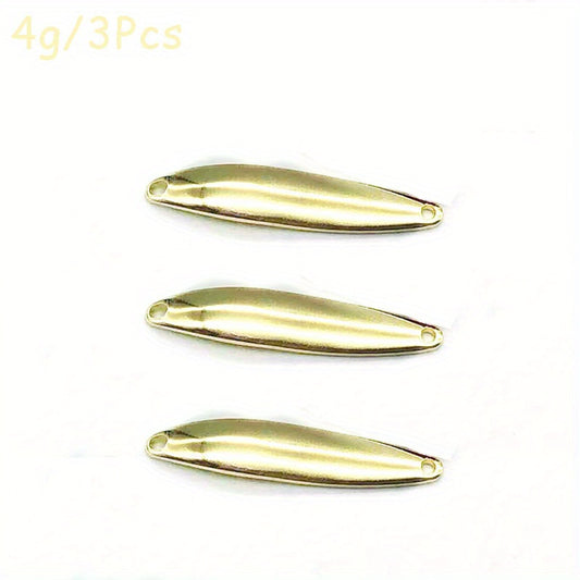 3pcs Fishing Willow Leaf Spoon 5g 7g 10g 13g 18g