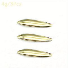 3pcs Fishing Willow Leaf Spoon 5g 7g 10g 13g 18g