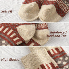 5 Pairs Winter Thermal Socks Cold Weather Thick Cozy Warm Socks