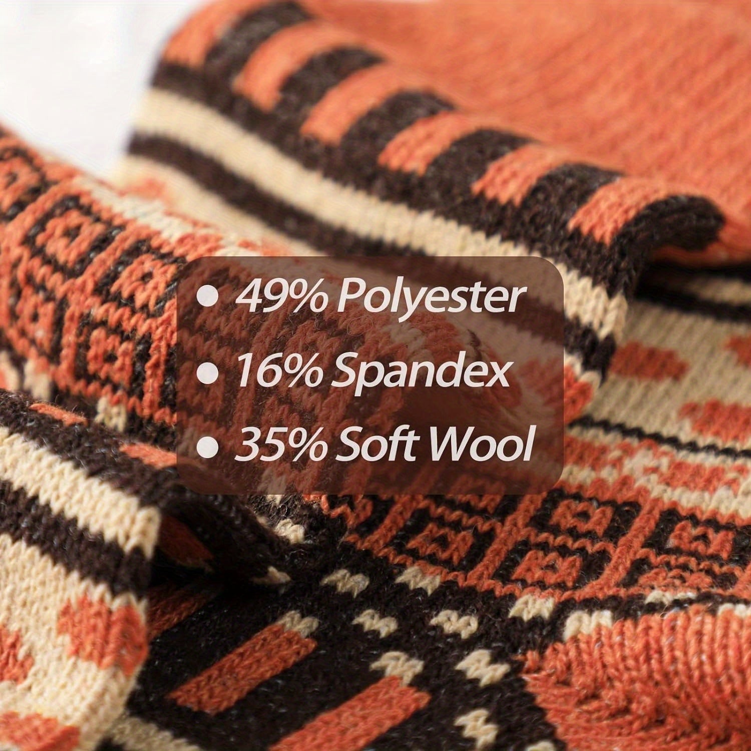 5 Pairs Winter Thermal Socks Cold Weather Thick Cozy Warm Socks