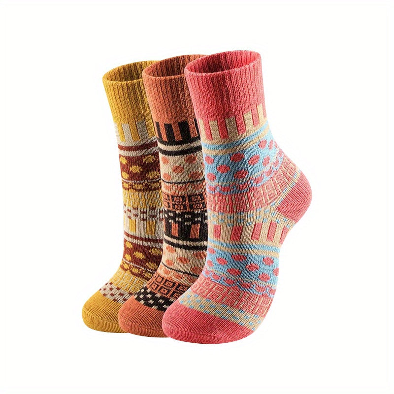 5 Pairs Winter Thermal Socks Cold Weather Thick Cozy Warm Socks