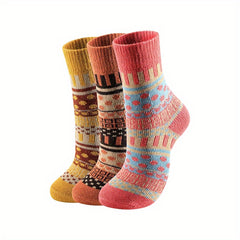 5 Pairs Winter Thermal Socks Cold Weather Thick Cozy Warm Socks