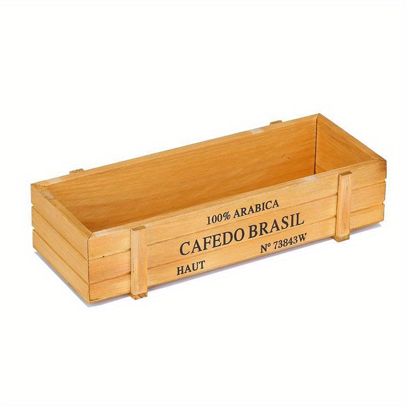 Wooden Storage Box Desktop Organizer Ornament