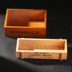 Wooden Storage Box Desktop Organizer Ornament