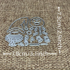 Metal Cutting Dies Stencils Scrapbook Gnome Santa Claus Dec