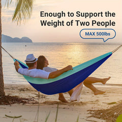 Portable Hammock with Ropes and Carabiners