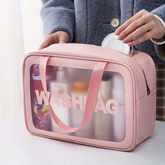 Waterproof Transparent Travel Wash Bag Portable Large Capacity Storage Bag