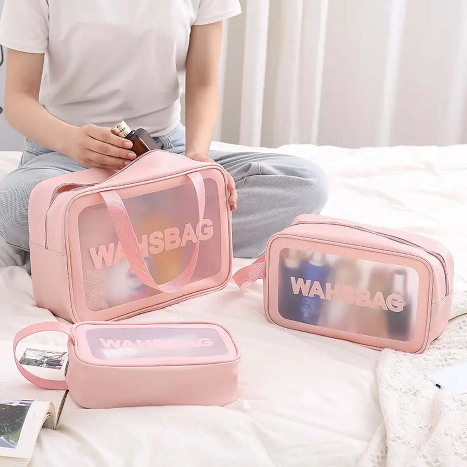 Waterproof Transparent Travel Wash Bag Portable Large Capacity Storage Bag