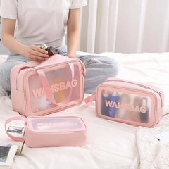 Waterproof Transparent Travel Wash Bag Portable Large Capacity Storage Bag