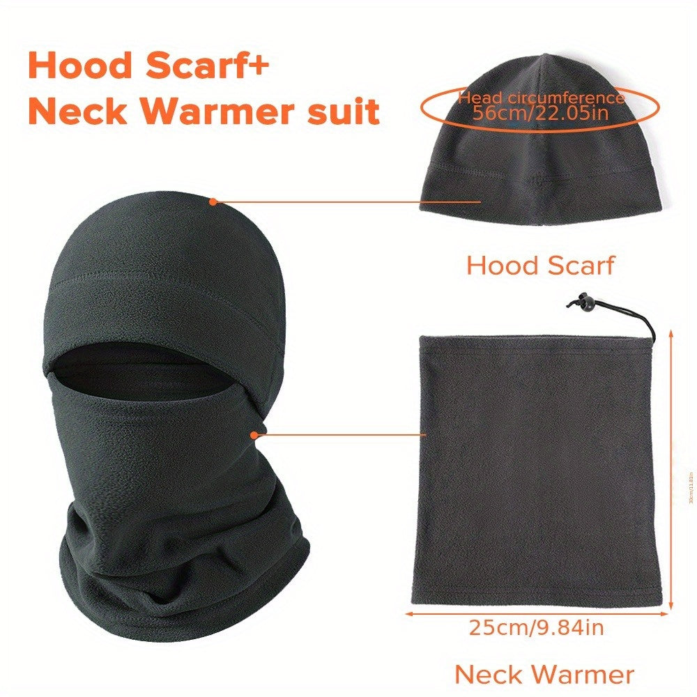 4pcs Winter Balaclava Ski Mask Windproof Hood Face Cover