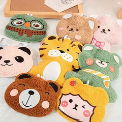 Mini Portable Warm Water Bag Cartoon Hot Water Bag Plush Hand Warmer