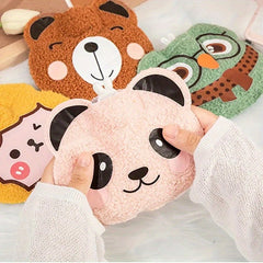 Mini Portable Warm Water Bag Cartoon Hot Water Bag Plush Hand Warmer