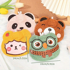 Mini Portable Warm Water Bag Cartoon Hot Water Bag Plush Hand Warmer