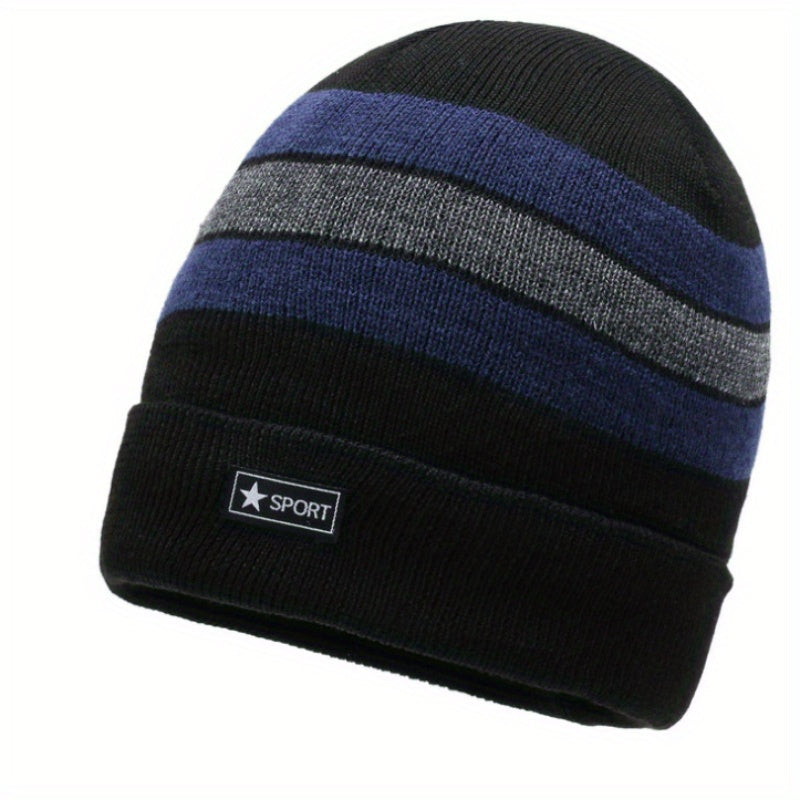 Men's Knitted Beanie Hats Winter Warm Thick Skull Cap