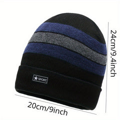 Men's Knitted Beanie Hats Winter Warm Thick Skull Cap
