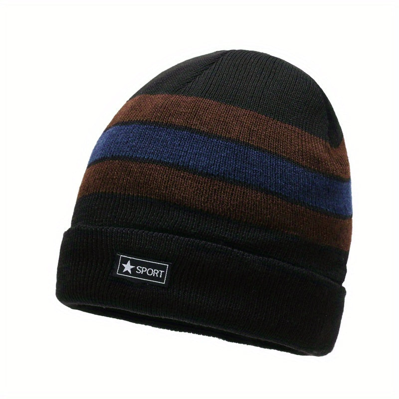 Men's Knitted Beanie Hats Winter Warm Thick Skull Cap