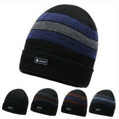 Men's Knitted Beanie Hats Winter Warm Thick Skull Cap