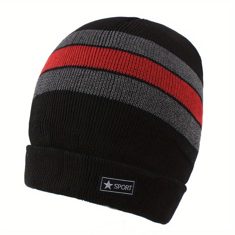 Men's Knitted Beanie Hats Winter Warm Thick Skull Cap