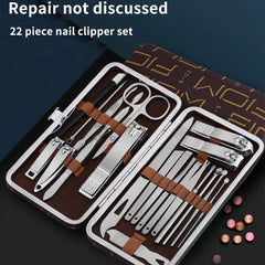 Nail Clippers Fingernail & Toenail Cutter Manicure Tool 22pcs set