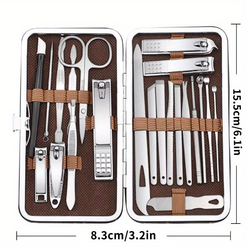 Nail Clippers Fingernail & Toenail Cutter Manicure Tool 22pcs set