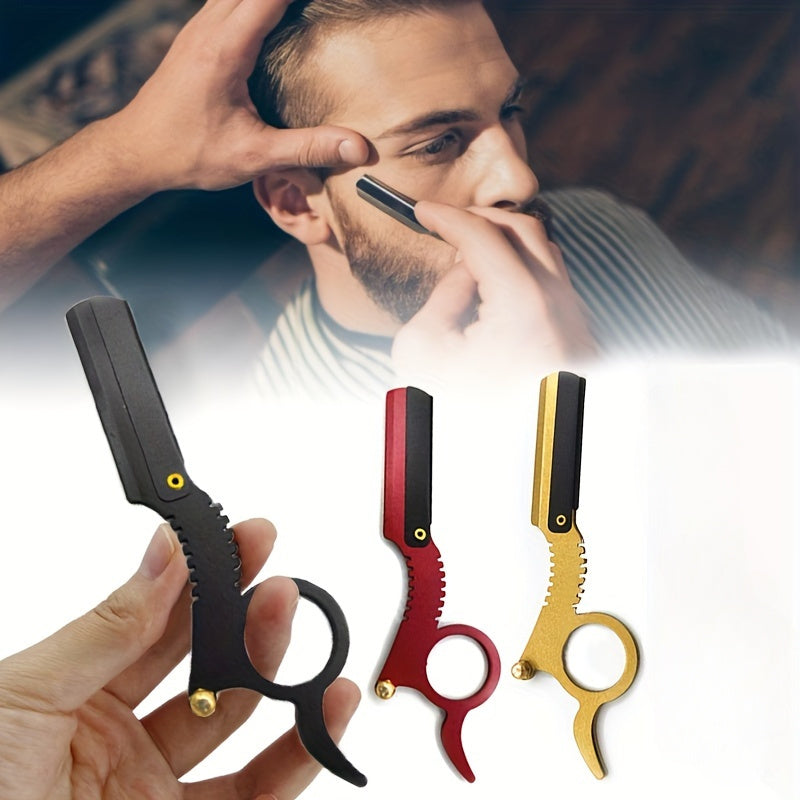 2pcs Hair & Beard Razor Men Blade Holder Beard Trimming Tool