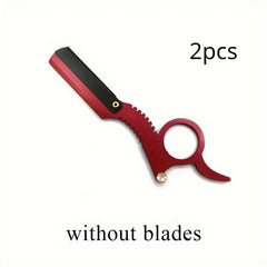 2pcs Hair & Beard Razor Men Blade Holder Beard Trimming Tool