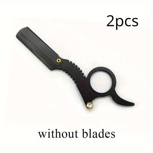2pcs Hair & Beard Razor Men Blade Holder Beard Trimming Tool