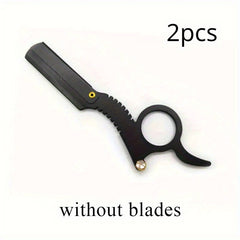 2pcs Hair & Beard Razor Men Blade Holder Beard Trimming Tool