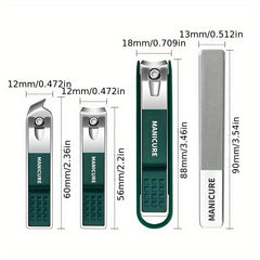 Nail Clippers Fingernail & Toenail Cutter with Splash-proof Scissor