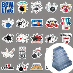 50pcs Bowling Graffiti Stickers DIY Skateboard Luggage Water Bottle