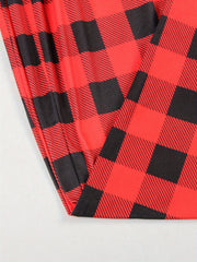 Plus Size Pajamas Set Graphic Tee & Plaid Pants Lounge 2 Piece