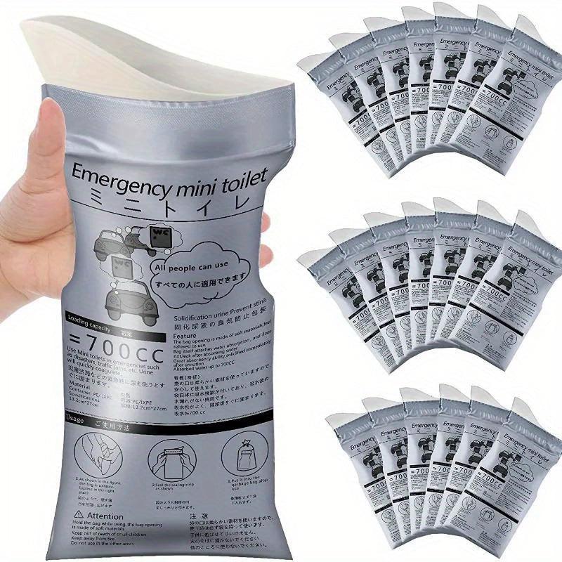4pcs 5pcs Outdoor Emergency Urinate Bags 700ml Easy Take Piss Bags