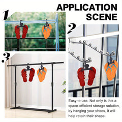 10pcs Slippers Hanger Plastic Shoe Rack Space Saving Organizer for Bathroom