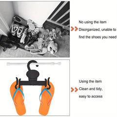 10pcs Slippers Hanger Plastic Shoe Rack Space Saving Organizer for Bathroom