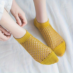 8 Pairs Breathable Mesh Ankle Socks Thin & Hollow Out
