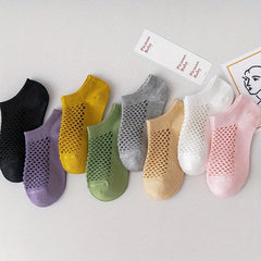 8 Pairs Breathable Mesh Ankle Socks Thin & Hollow Out